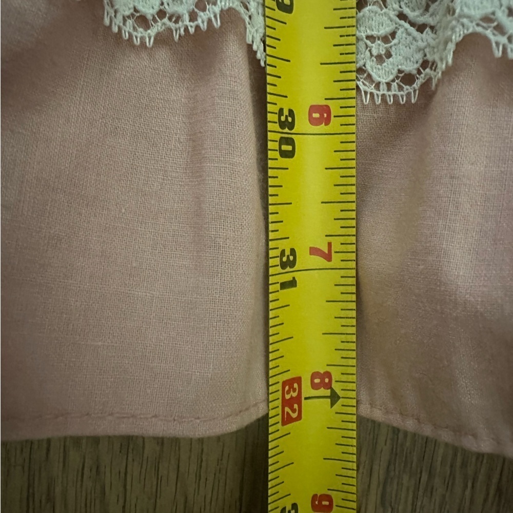 Gunne Sax by Jessica vintage Pink Lace-Trimmed midi Skirt cotton size 9 - Picture 8 of 11